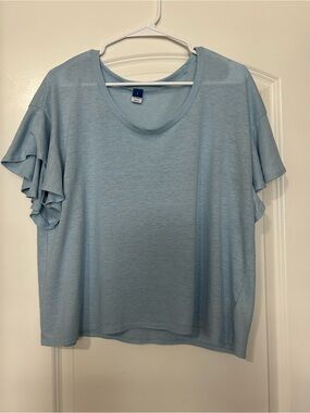 Old Navy Pale Blue Flutter Sleeve Tee